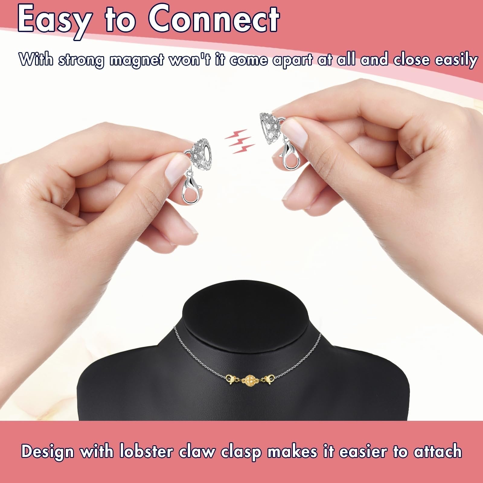 ✅ ✅ Secure Your Necklace in Seconds-Magnetic Necklace Clasps and Closures