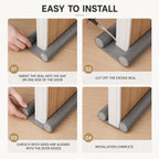 ✅ ✅  The Ultimate Summer Door Seal: Lock AC In, Keep Bugs & Noise Out (Slide-On)