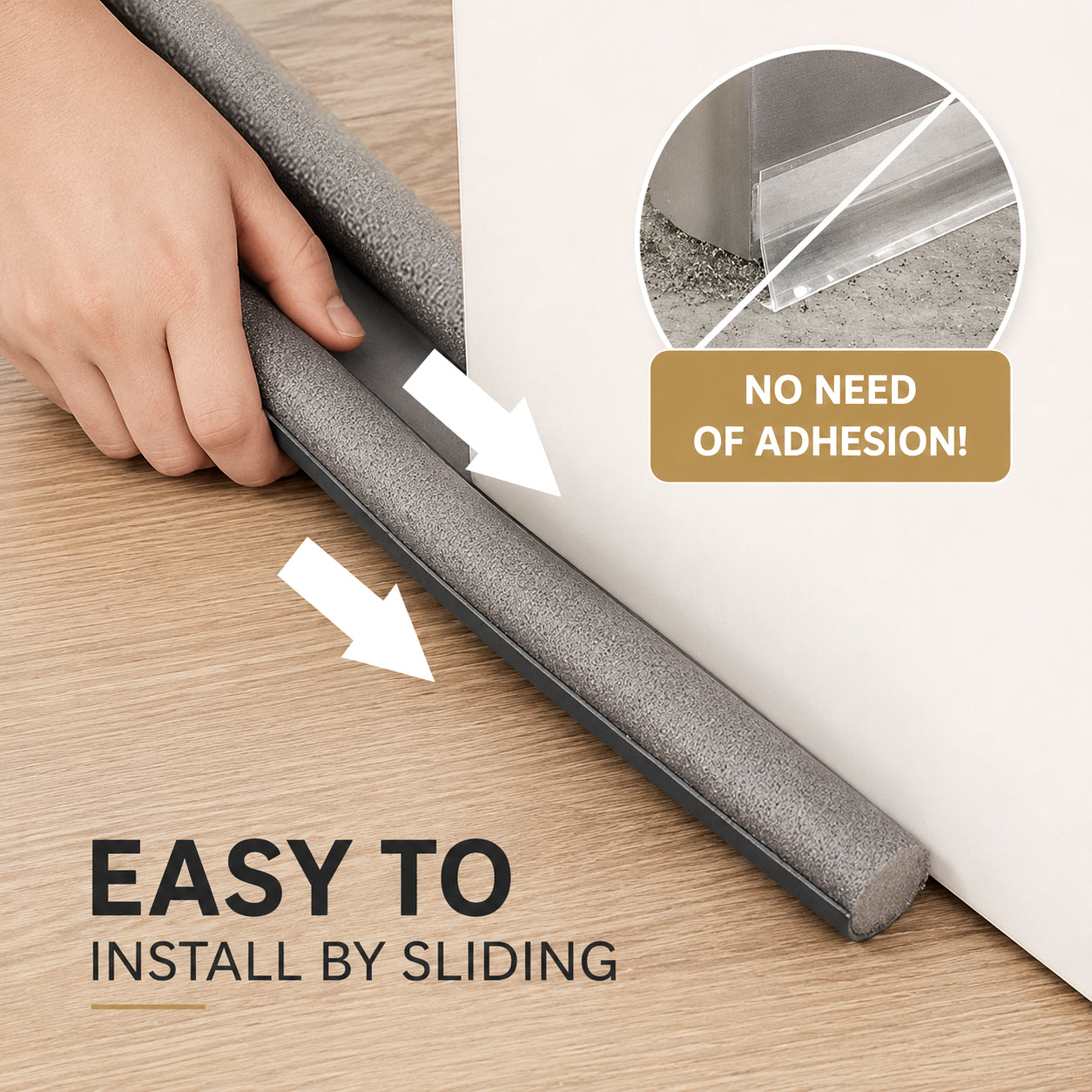 ✅ ✅  The Ultimate Summer Door Seal: Lock AC In, Keep Bugs & Noise Out (Slide-On)