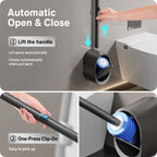 🔥 Disposable Toilet Brush Kit (No-Touch, with Refill Heads & Holder)