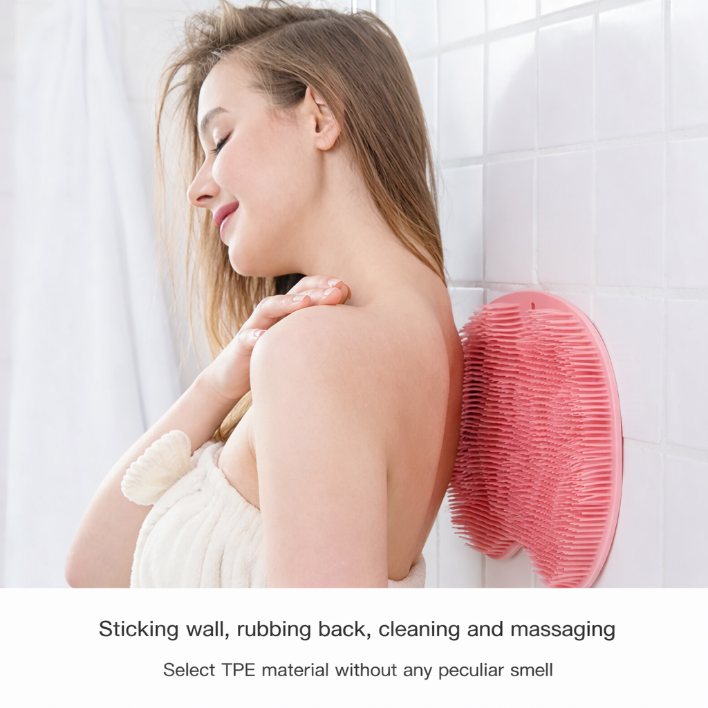 🛁 Shower Foot & Back Scrubber, Massage Pad