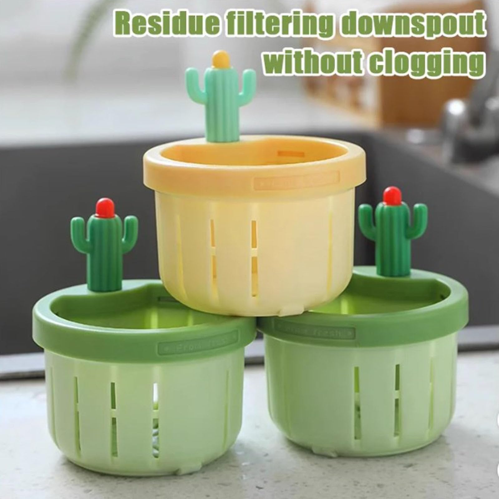 🍽️Cactus Kitchen Automatic Dumping Sink Filter