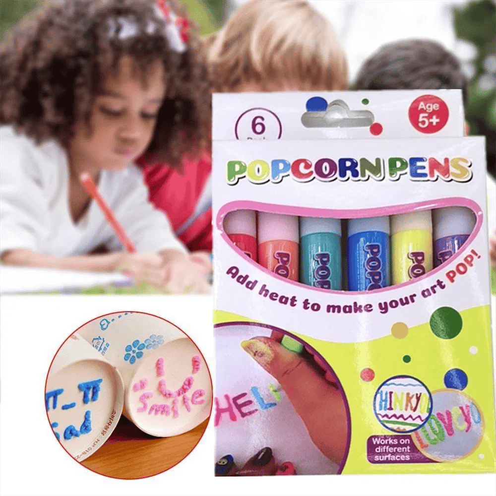 🔥Buy 2 Get 1 Free🎁Magic Puffy Bubble Pens, Heat Activated Popcorn Pens DIY 3D Art Marker for Kids Crafts
