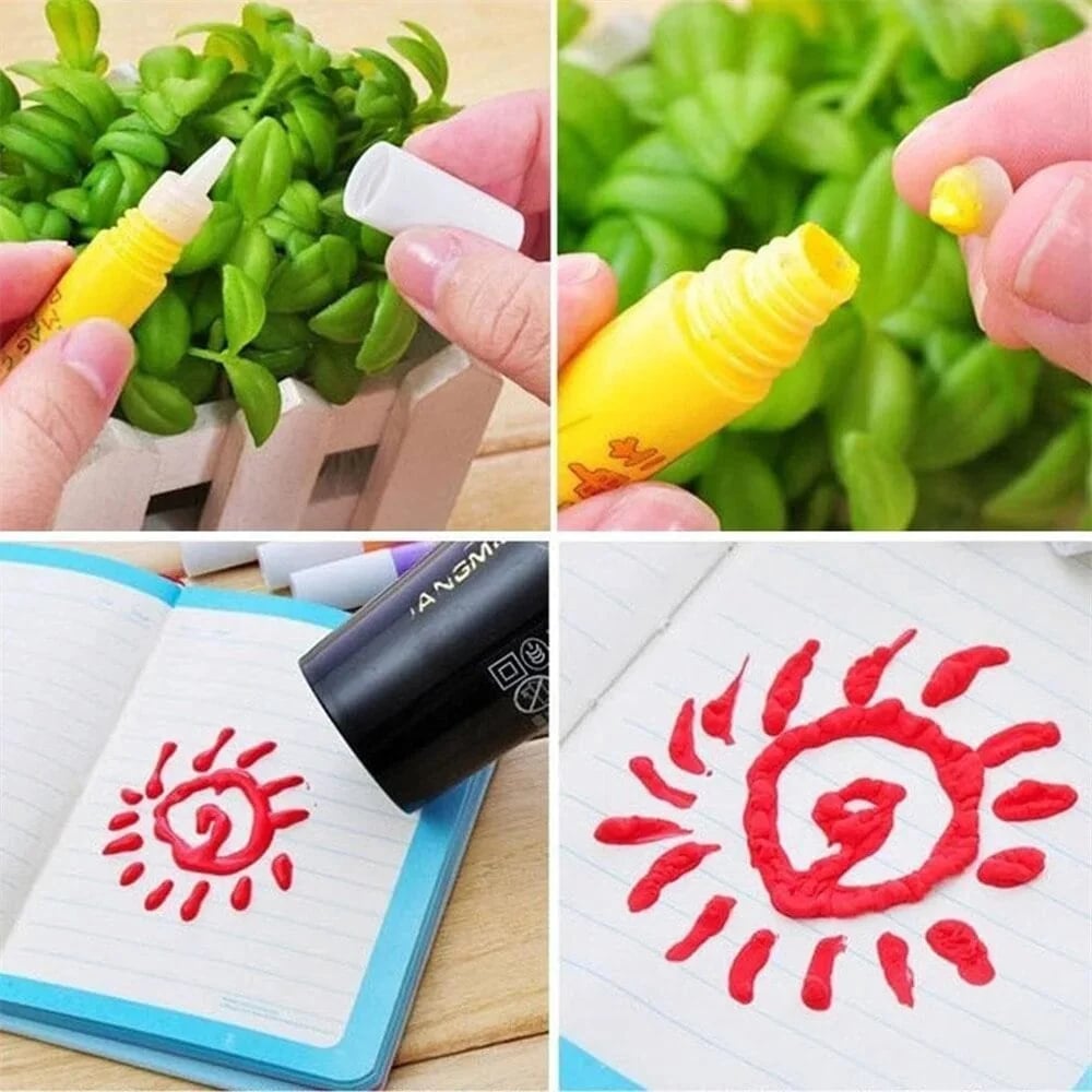 🔥Buy 2 Get 1 Free🎁Magic Puffy Bubble Pens, Heat Activated Popcorn Pens DIY 3D Art Marker for Kids Crafts