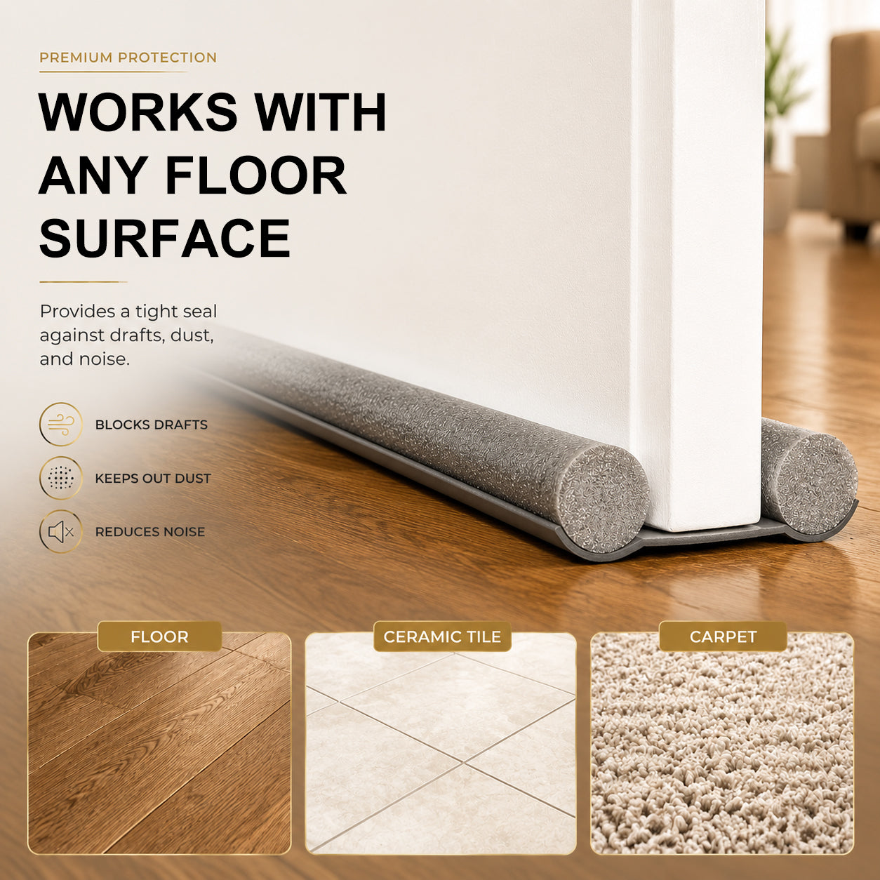 ✅ ✅  The Ultimate Summer Door Seal: Lock AC In, Keep Bugs & Noise Out (Slide-On)