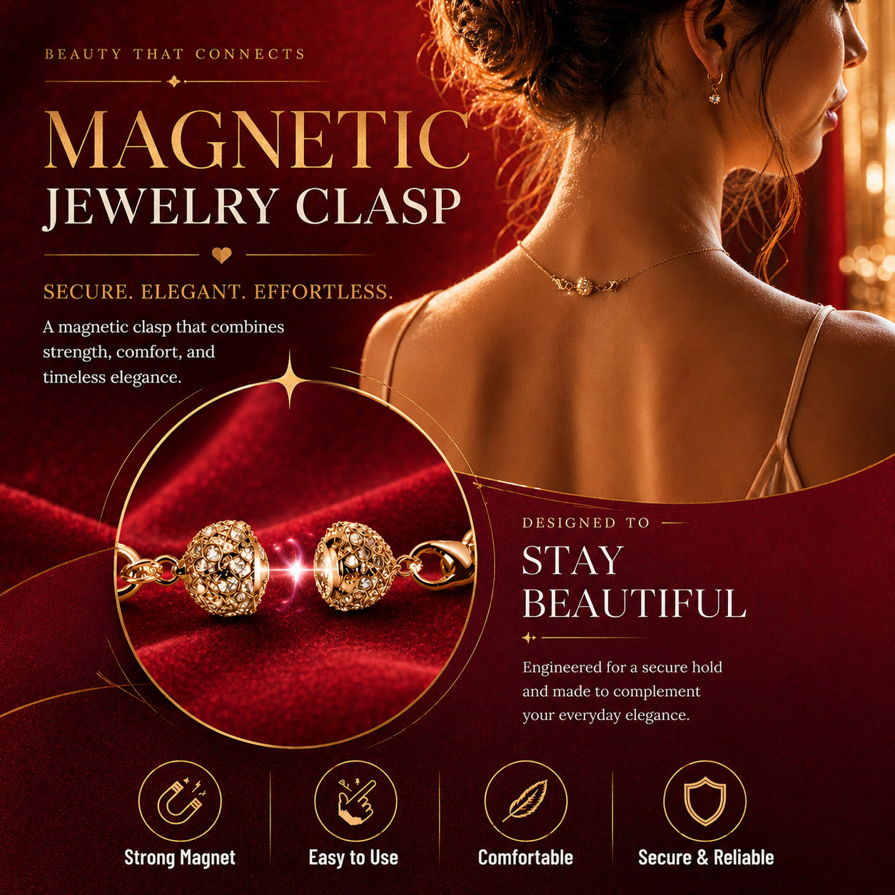 ✅ ✅ Secure Your Necklace in Seconds-Magnetic Necklace Clasps and Closures