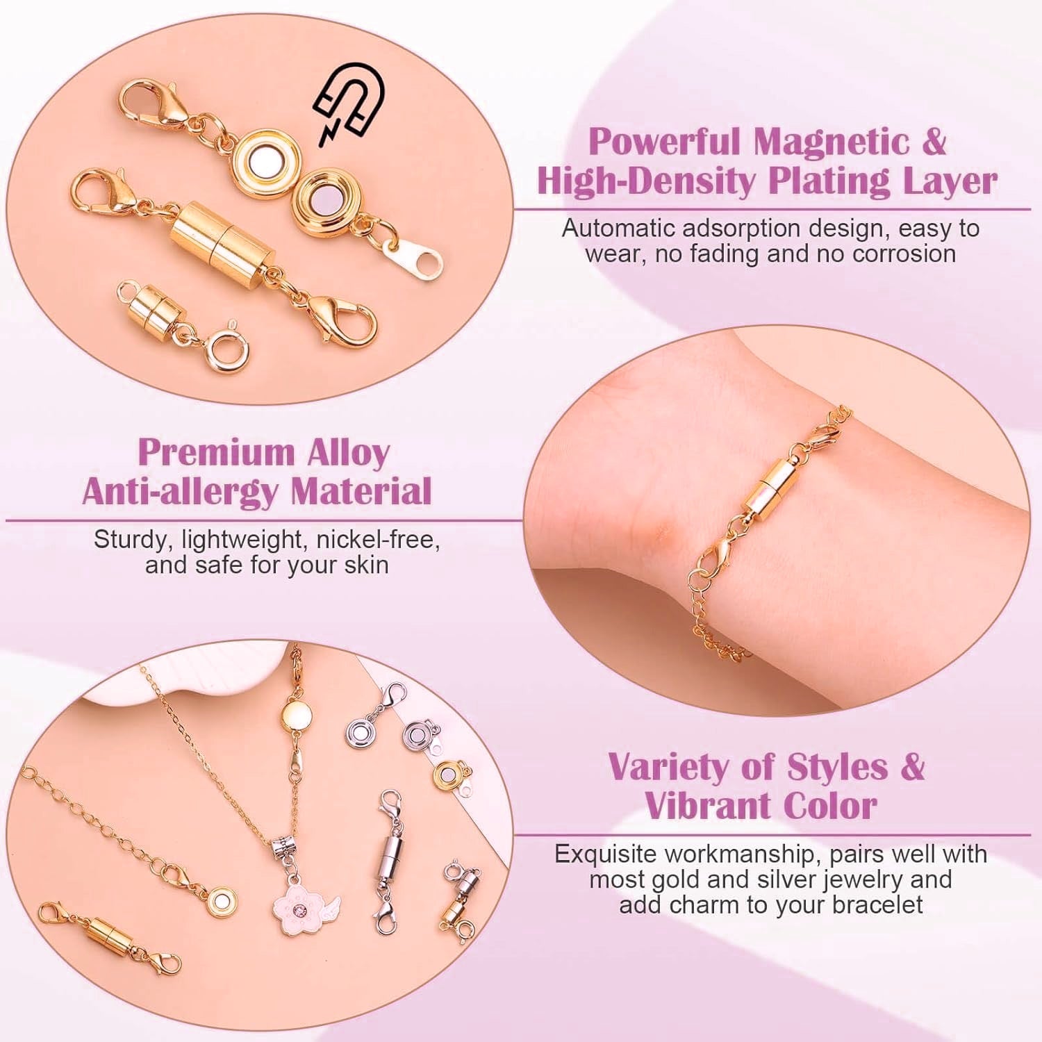 ✅ ✅ Secure Your Necklace in Seconds-Magnetic Necklace Clasps and Closures