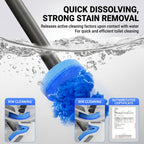 🔥 Disposable Toilet Brush Kit (No-Touch, with Refill Heads & Holder)