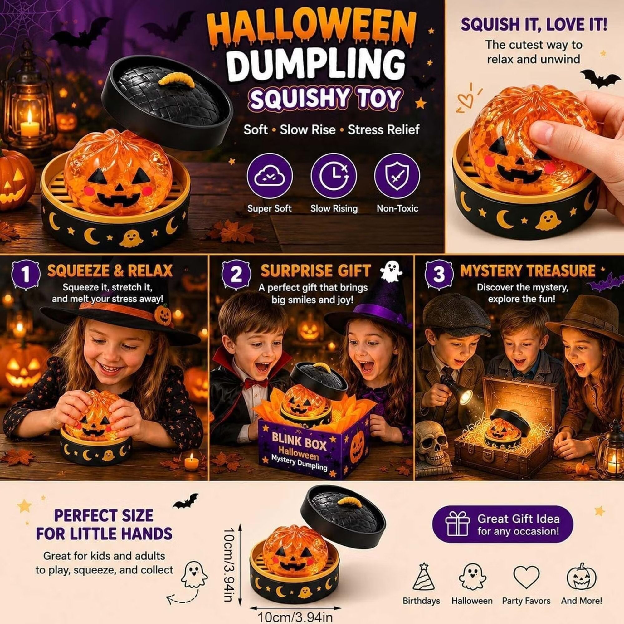 🎃 The Ultimate Halloween Mystery Squishy Box - Spooky Stress Relief Dumplings 👻