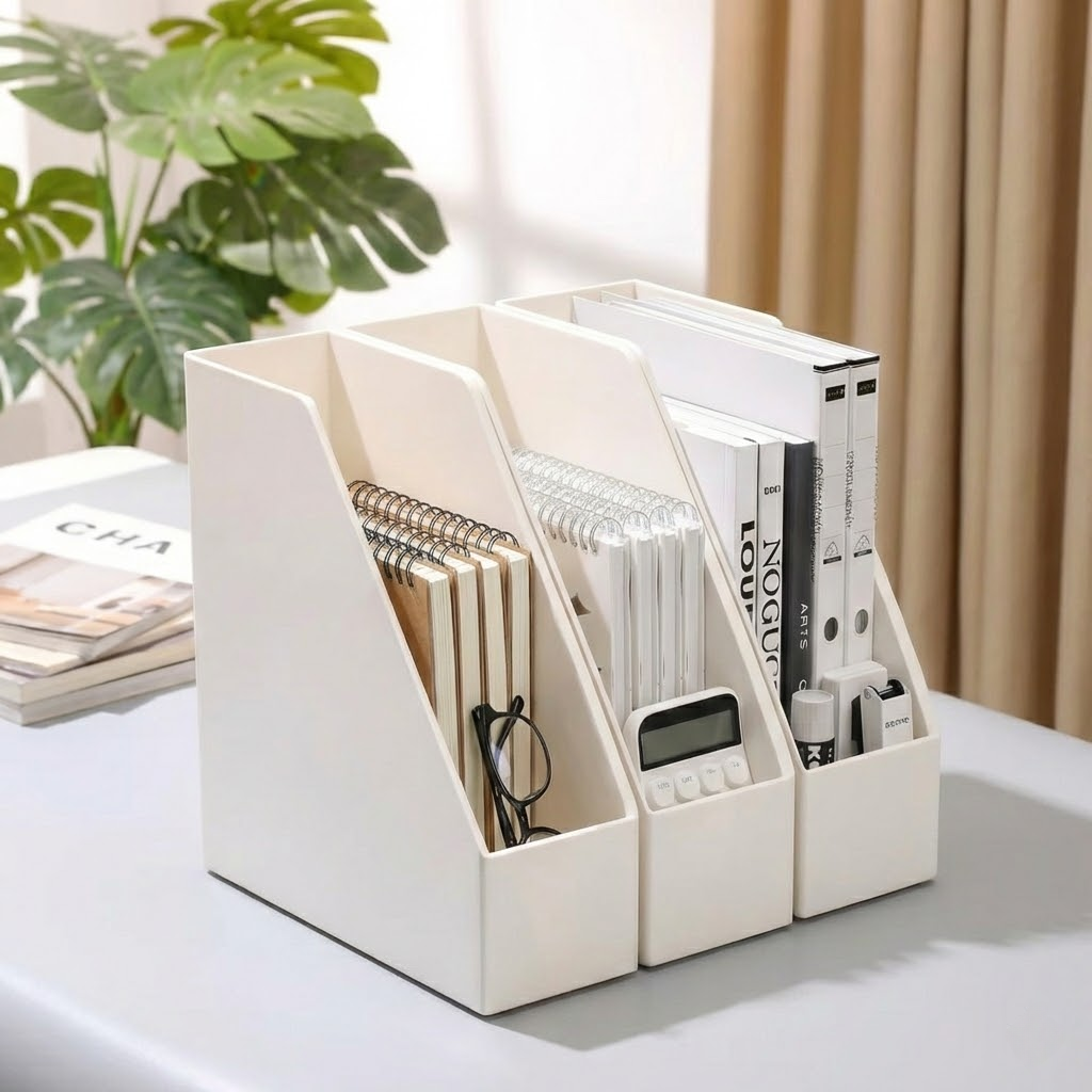 Vertical Desktop Book and File Organizer