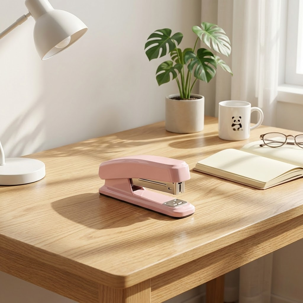 StowRoute Ergonomic Labor-Saving Desktop Stapler