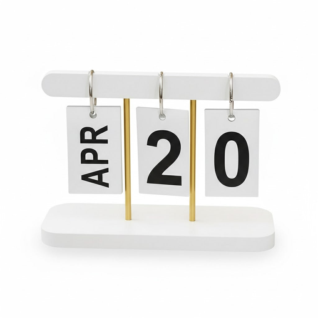 Nordic Minimalist Perpetual Flip Calendar Table Ornament